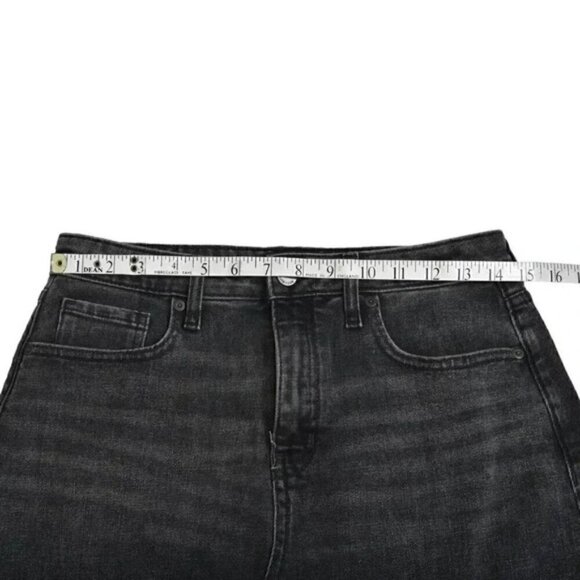 Banana Republic Denim Mini Shirt with Raw Hem Black Size 4 - Picture 10 of 11